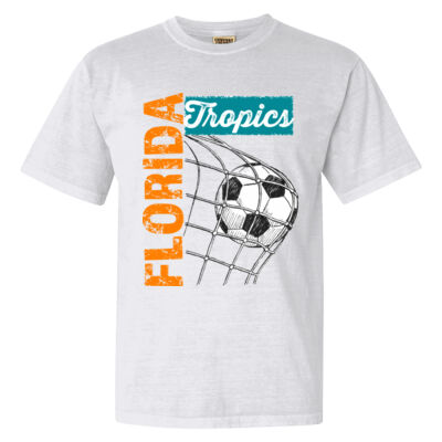Soccer Ball Hitting Goal Net - Garment-Dyed Heavyweight T-Shirt Thumbnail