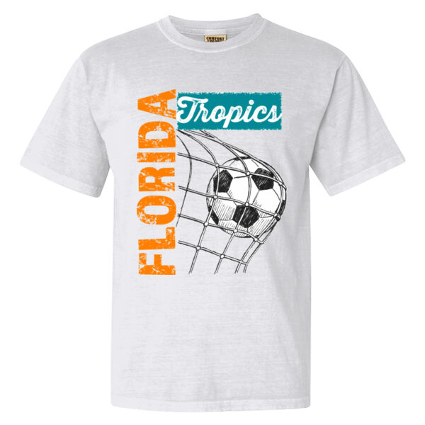 Soccer Ball Hitting Goal Net - Garment-Dyed Heavyweight T-Shirt Thumbnail